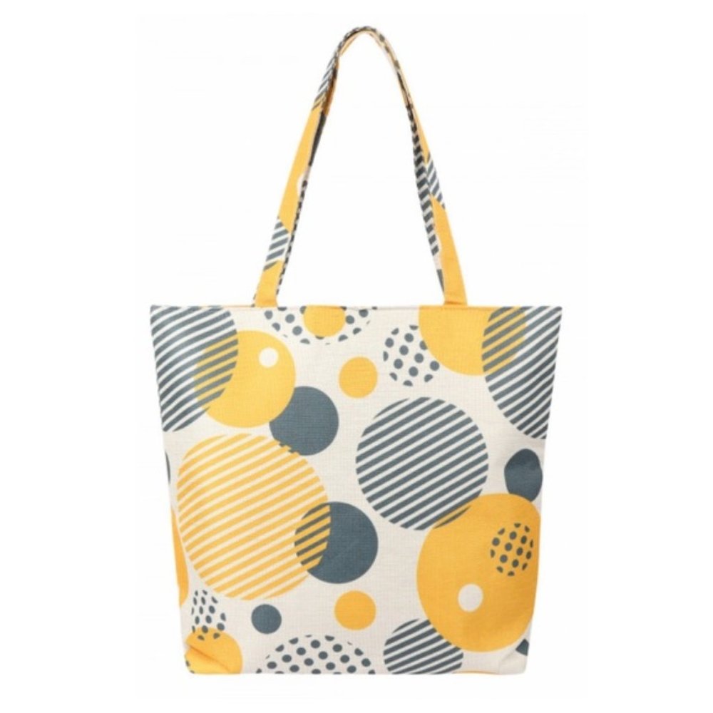 Geo Print Canvas Tote